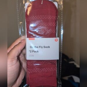 lululemon athletica Women's On the Fly Sock 2 Pack - Burgundy